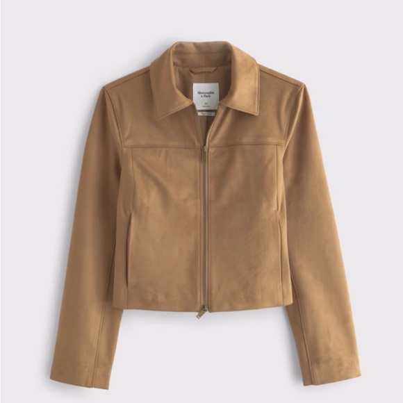 Abercrombie & Fitch Jackets & Blazers - Abercrombie & Fitch slim zip vegan suede jacket